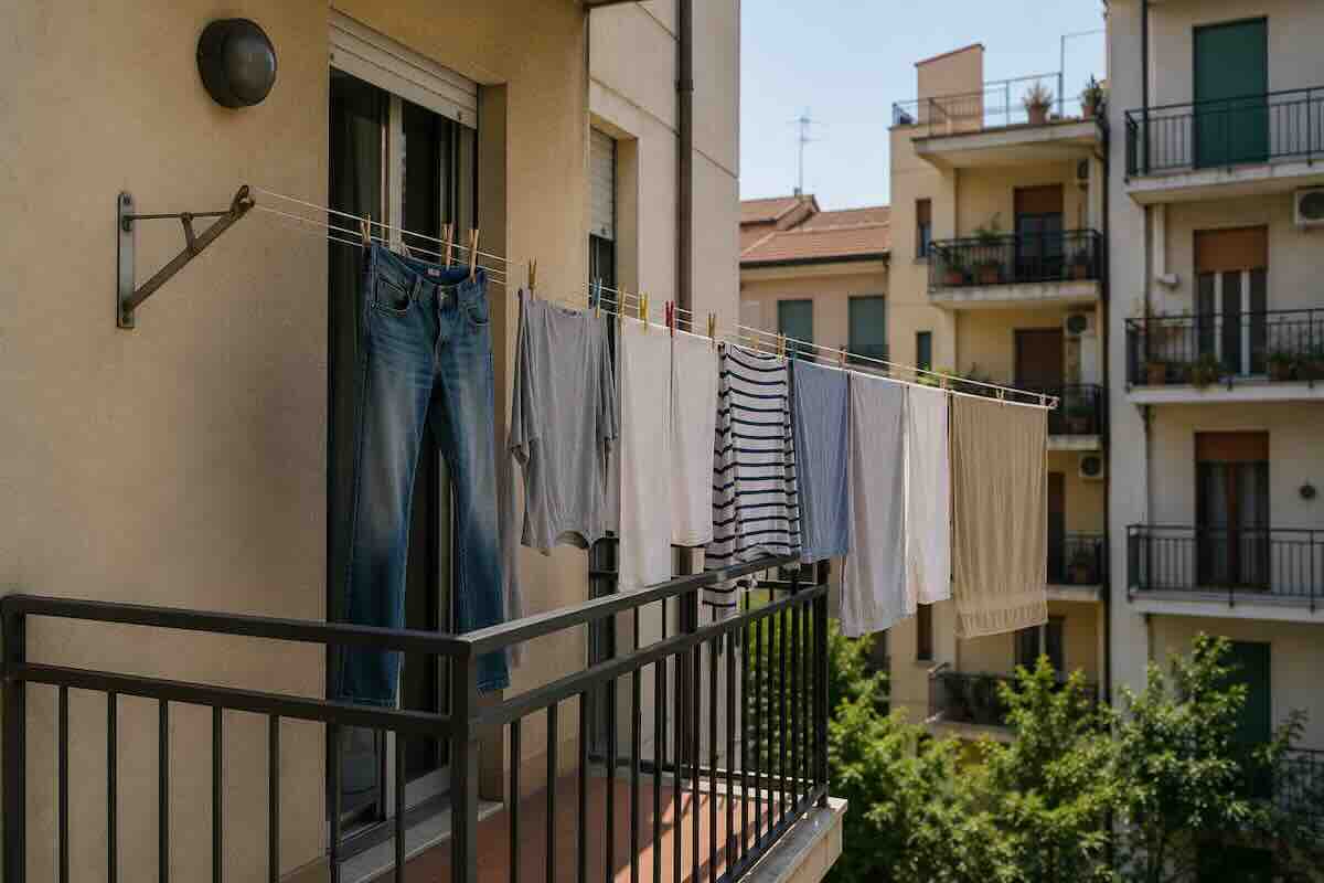 Panni stesi in condominio